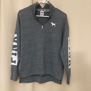 Victoria Secret Pink Green Quarter Zip